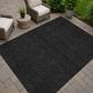 Dalyn Rug Company Soft Essentials Solid Black 8" x 10" Area Rug, , large
