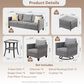 HOMLUX 8-Piece Outdoor Patio Furniture in  Dark Grey, , large