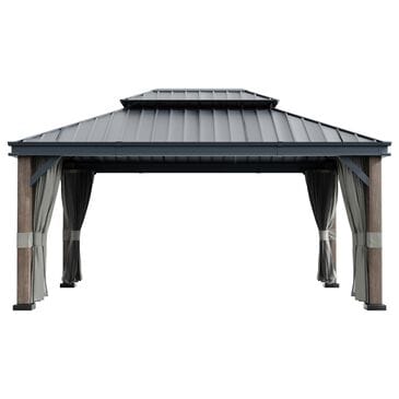 Sunwell Garden 12" x 16" Wood-Grain Hardtop Gazebo, , large