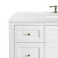James Martin Vanities Breckenridge 48" Single Bathroom Vanity in Bright White with 3 cm Arctic Fall Solid Surface Top and Rectangular Sink, , large
