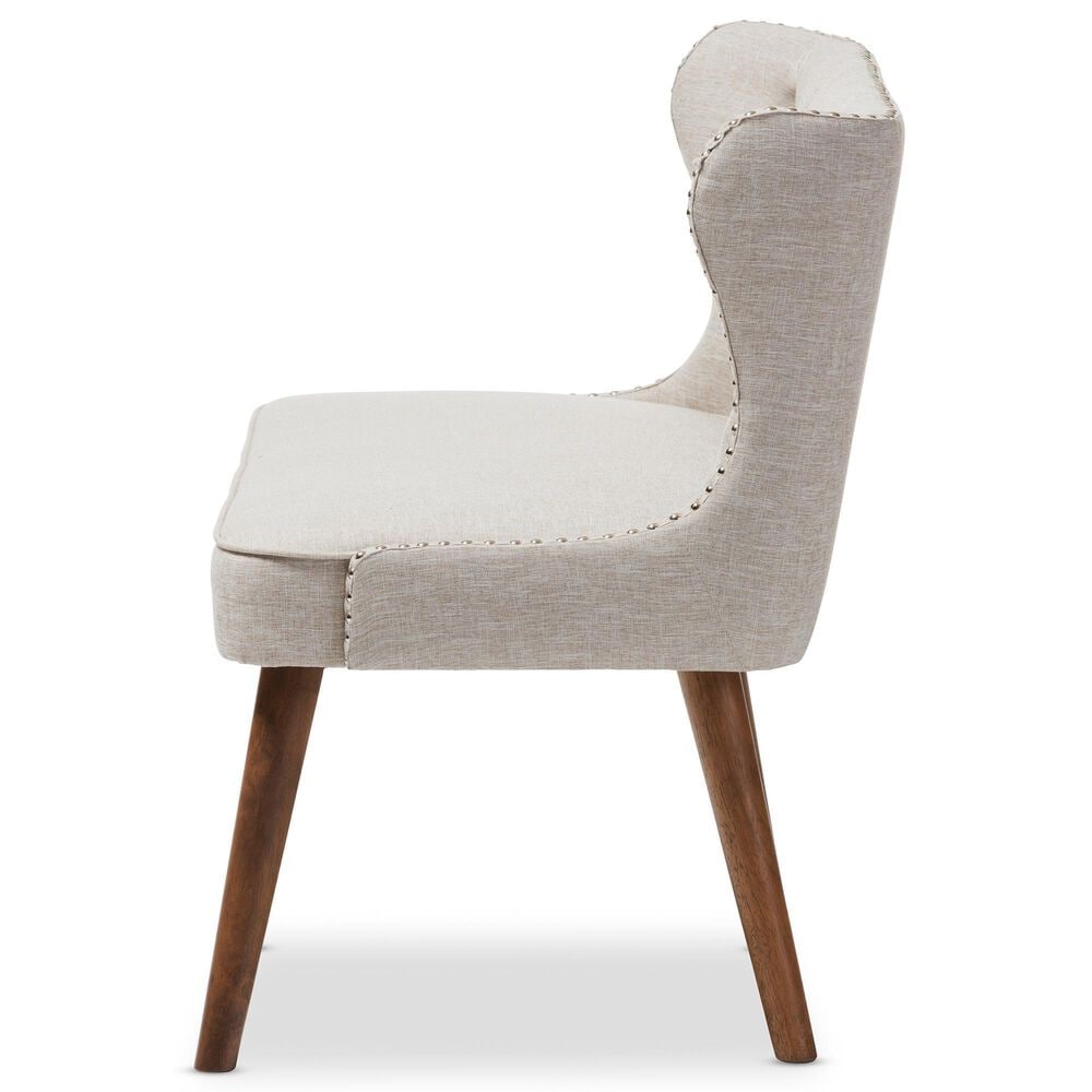 Baxton Studio Scarlett Stationary Loveseat Settee in Light Beige, , large