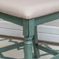 Linon Home Decor Willow Counter Stool with Cream Cushion in Teal, , large