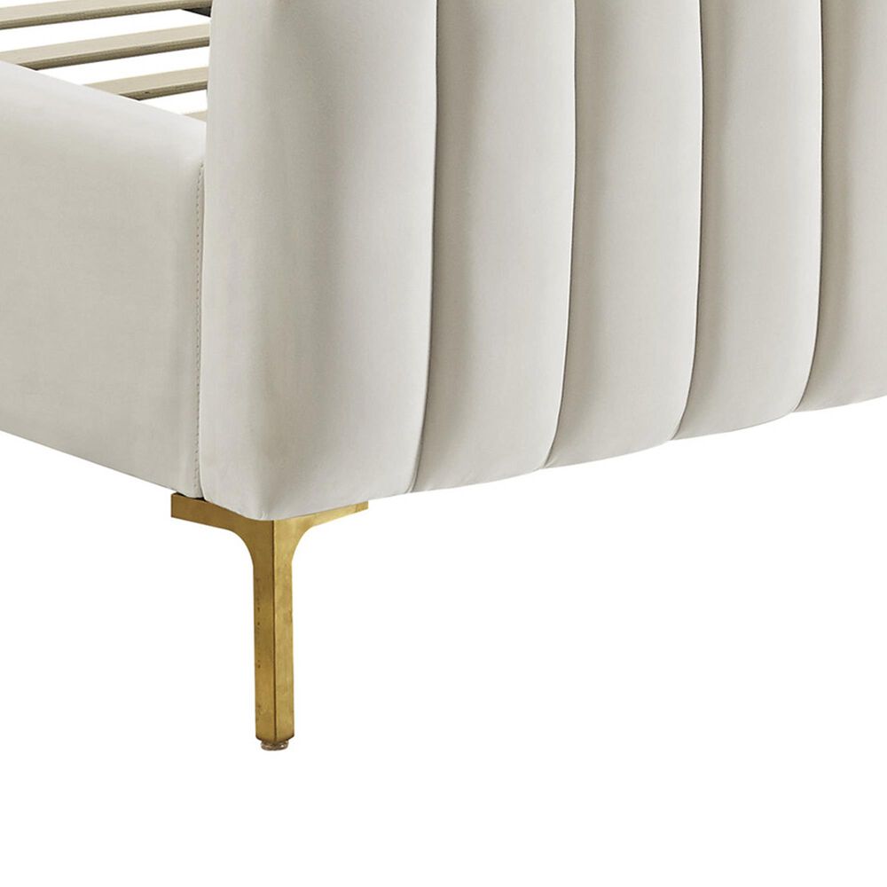 Tov Furniture Angela Full Platform Bed in Cream NFM