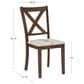 Linon Home Decor Warren X-Back Side Chair in Warm Brown (Set of 2), , large