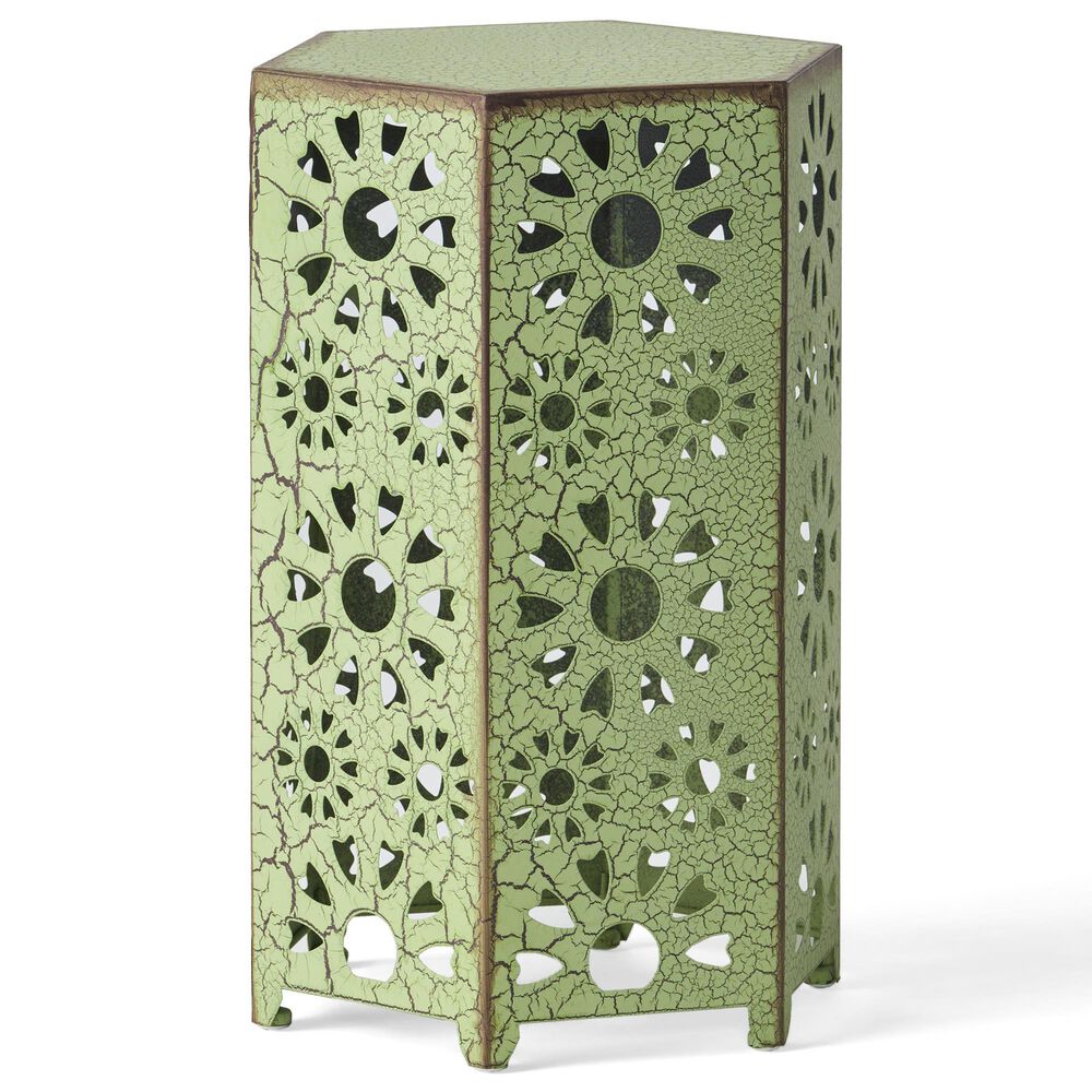 Hearth and Haven Eliana 12" Patio Side Table in Green, , large