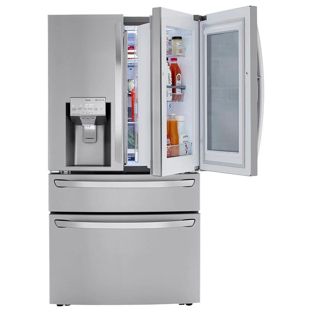 LG 2-Piece Kitchen Package with 22.3 Cu. Ft 4-Door French Door Refrigerator and Single Door Freezer in Stainless Steel, , large