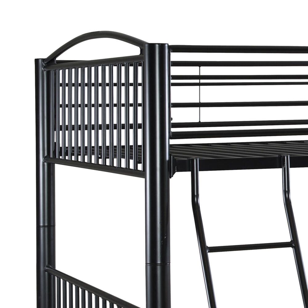 Linon Home Decor Heavy Full Over Full Bunk Bed in Black, , large