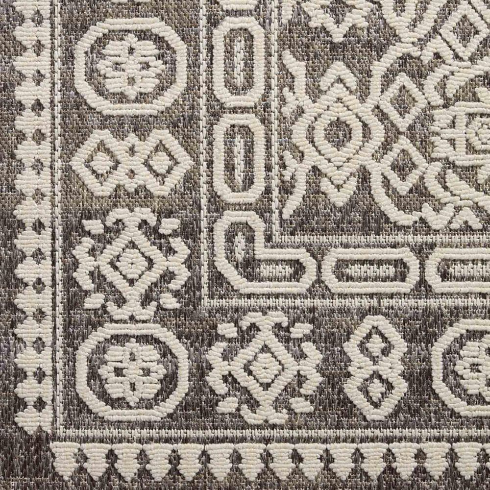 Loloi II Rainier 7&#39;10&quot; x 10&#39;10&quot; Pebble and Ivory Indoor/Outdoor Area Performance Rug, , large