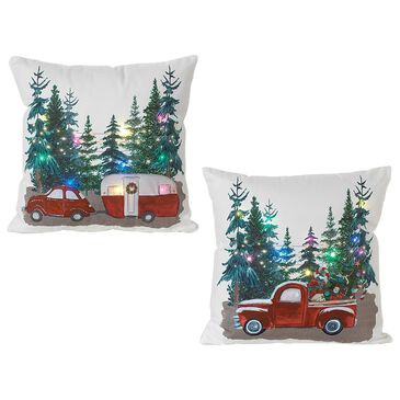 The Gerson Company 16" Holiday Design Pillow in White (Set of 2), , large
