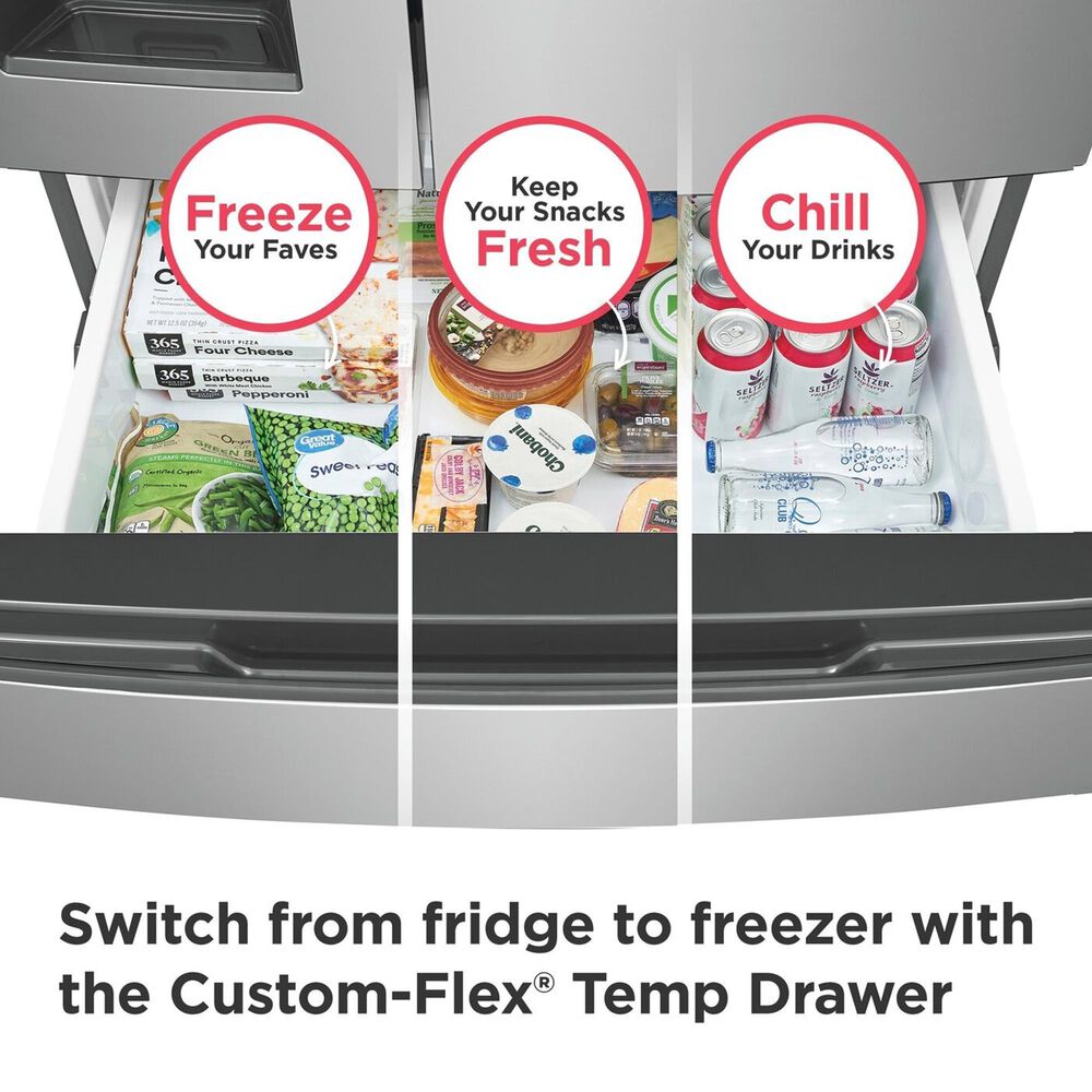 Frigidaire 26.3 Cu. Ft. 4-Door French Door Refrigerator in Fingerprint Resistant Stainless Steel, , large