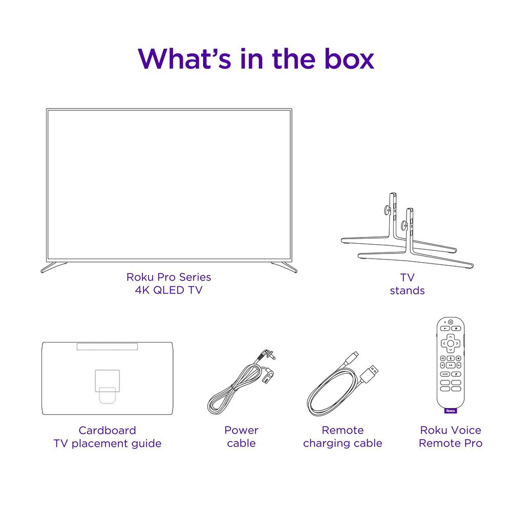 Roku 55&quot; Class Pro Series Mini-LED QLED 4K in Black - Smart TV, , large