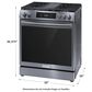 Frigidaire Gallery 30" Front Control Gas Range with Total Convection in Black Stainless Steel, , large