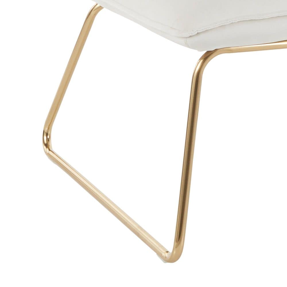 Lumisource Casper Accent Chair in Cream Velvet and Gold, , large