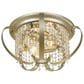 Golden Lighting Ella Flush Mount in White Gold, , large