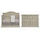 Sorelle Furniture Providence 2 Piece Crib and Dresser Nursery Set in Heritage Fog, , large