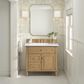 James Martin Vanities Lorelai 36" Single Vanity in Light Natural Oak with 3 cm White Zeus Quartz Top, , large