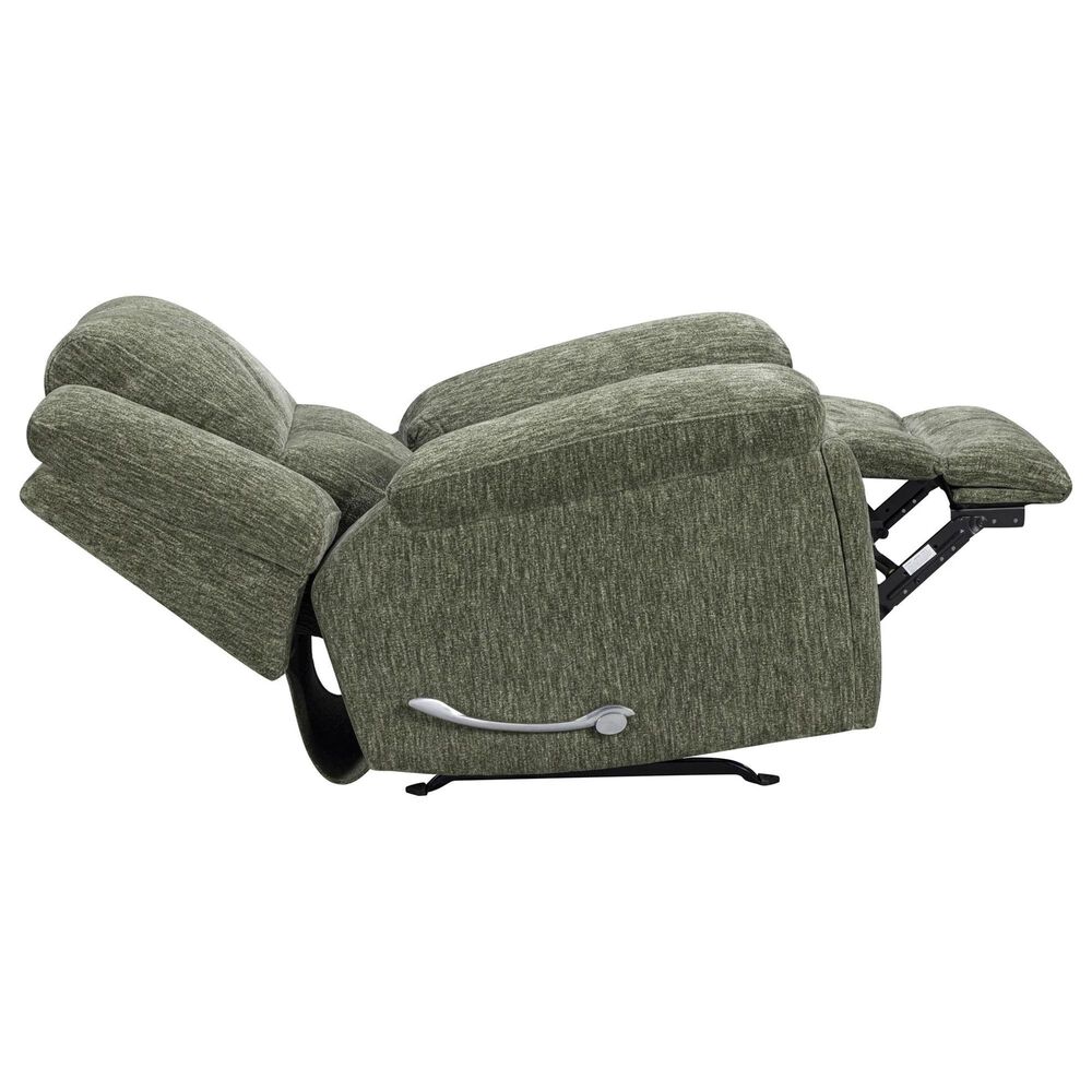 Simeon Collection Bronco Manual Rocker Recliner in Plush Forest, , large