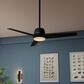 Hunter 52" Malden Matte Black Ceiling Fan with LED Light Kit and Handheld Remote, , large