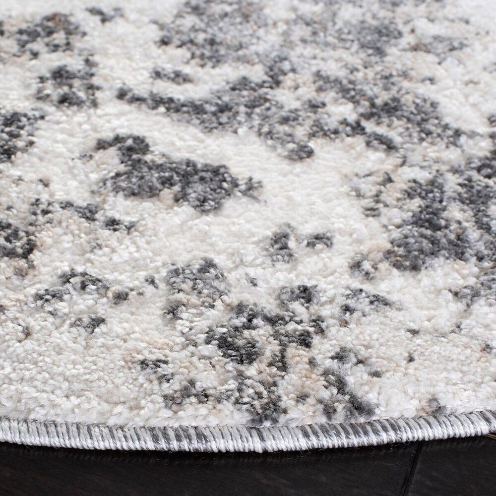 Safavieh Aston ASN705 6&#39;7&quot; Round Grey and Ivory Area Rug, , large