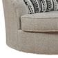 Ashley Calnita Oversized Swivel Accent Chair with Ottoman in Sisal, , large