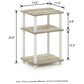 HOMLUX 3-Tier End Table in Sonoma Oak and White, , large