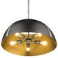 Golden Lighting Aldrich 5-Light Pendant with Matte Black Shade in Aged Brass, , large