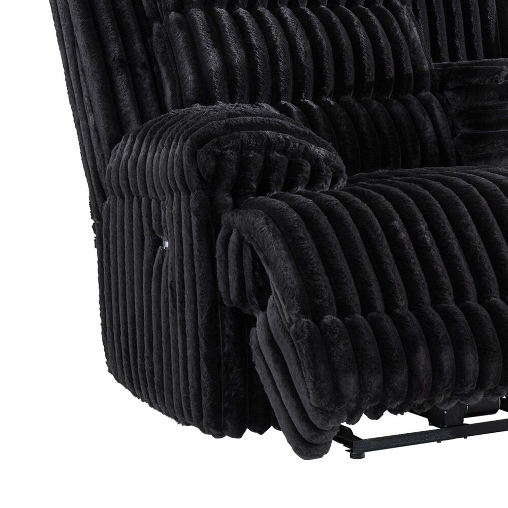 Ashley Rhines Falls Power Reclining Sofa in Onyx, , large