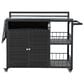 Hearth and Haven Patio Serving Cart in Dark Brown, , large