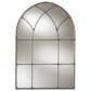 Baxton Studio Tova Arched Window Accent Wall Mirror in Antique Silver, , large