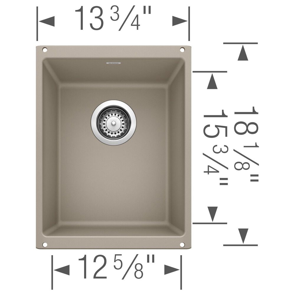 Blanco Precis 14&quot; Bar Sink in Truffle, , large