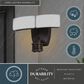 Vaxcel Zeta 2-Light Outdoor Motion Sensor Security Flood Light in Bronze, , large
