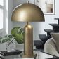 Ashley Wendfield Metal Table Lamp in Antique Gold, , large