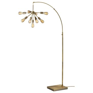 37B Sputnik Arc Lamp in Antique Brass, , large