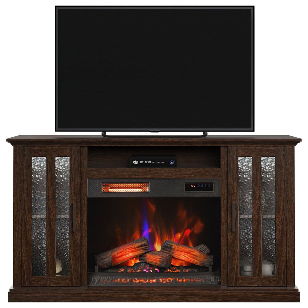 Classic Flame 62" TV Stand with Electric Fireplace in Stromburg Oak, , large