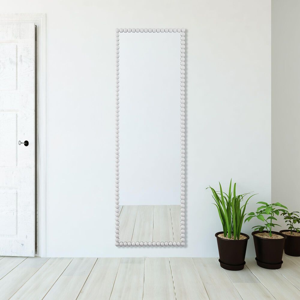 Uttermost Serna Tall Mirror in Satin White, , large