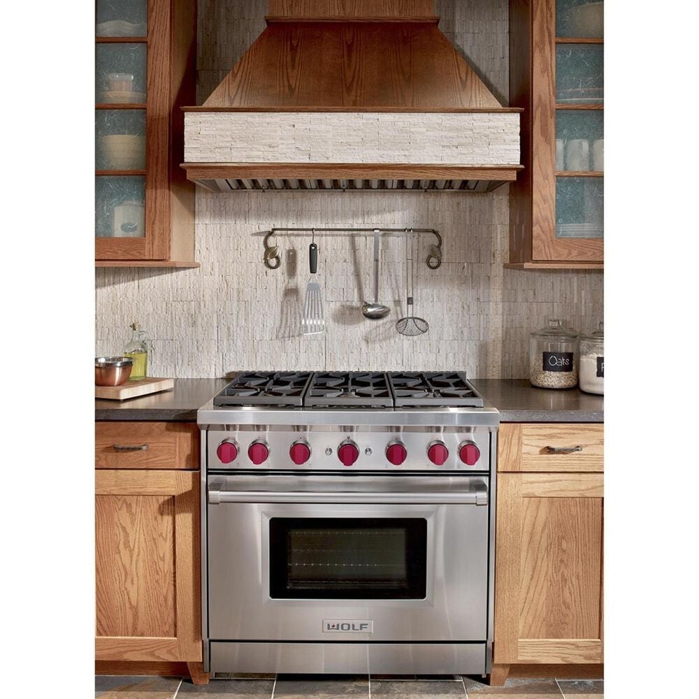 Wolf 36" Professional Gas Range with 6 Burners Nebraska Furniture Mart