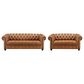 Hydeline York Stationary Sofa and Loveseat Set in Cienna Saddle, , large