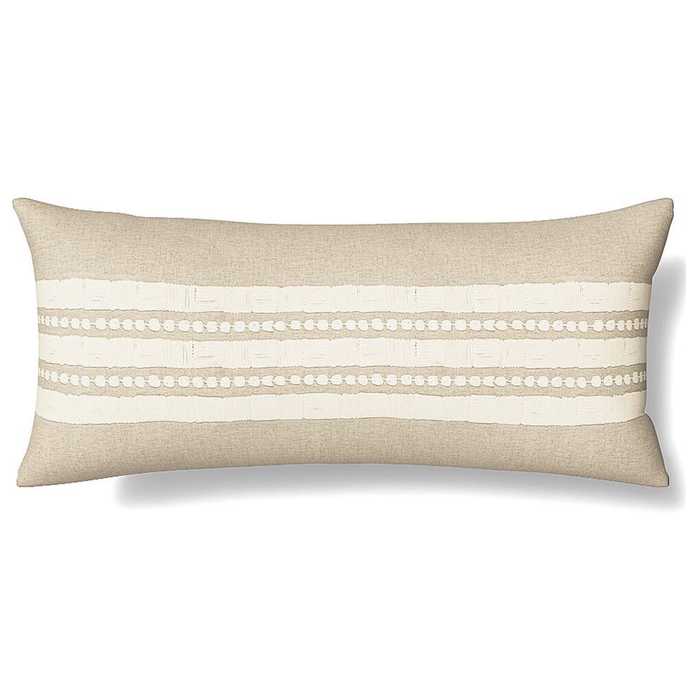 Ann Gish Echelon 16" x 36" Lumbar Throw Pillow in Natural, , large