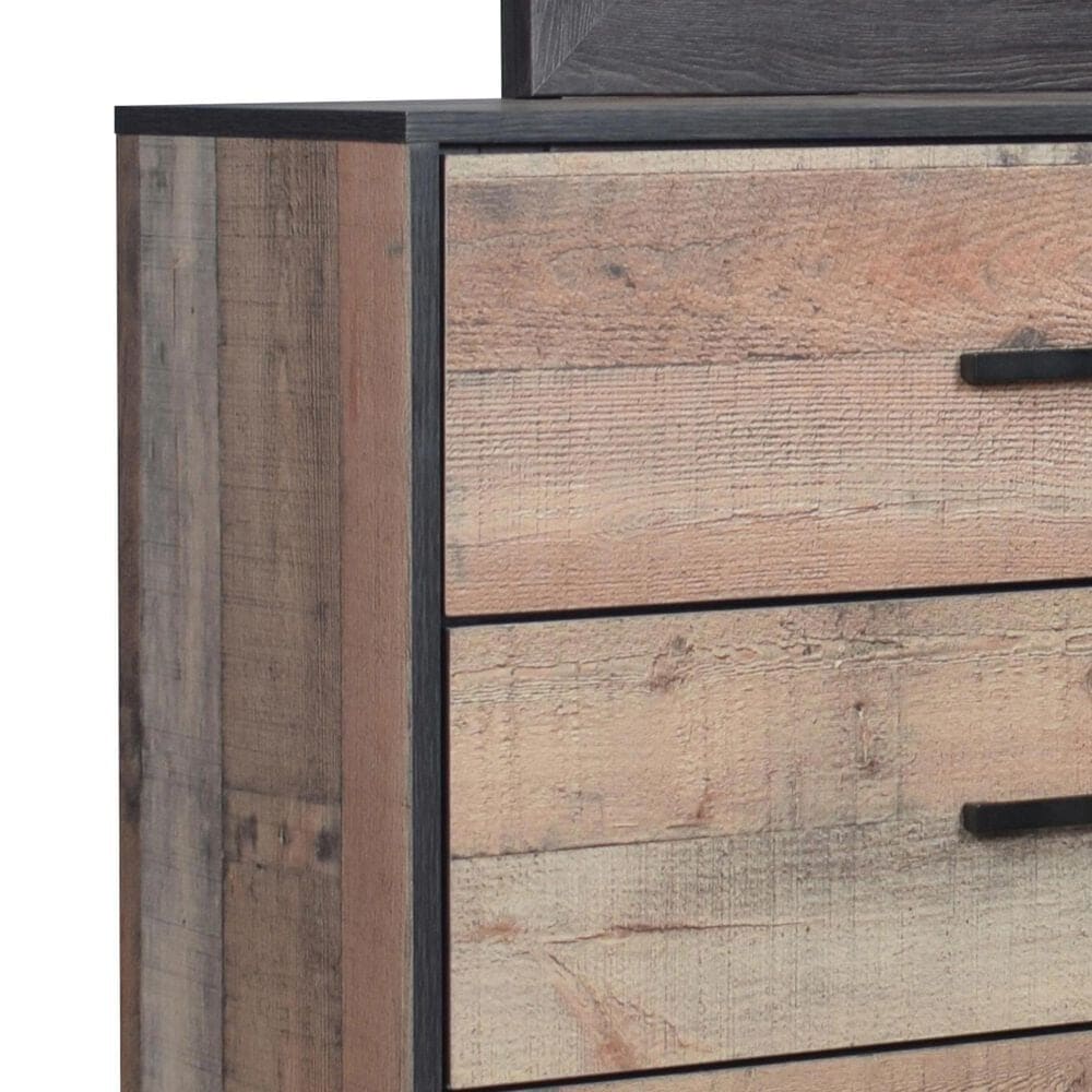 New Heritage Design Elk River 3-Piece King Bedroom Set in Rustic Brown and Black, , large