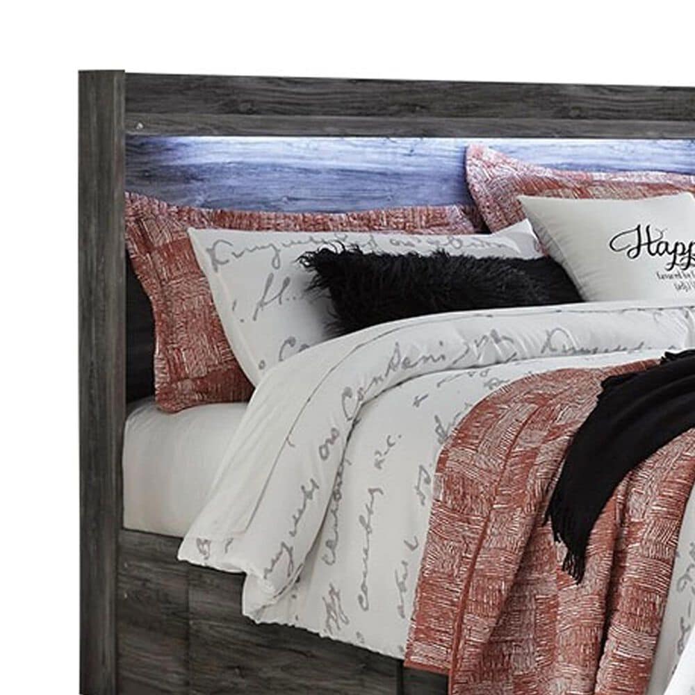 Ashley Baystorm King Panel Bed with 4 Storage Drawers in Gray, , large