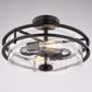 Vaxcel Grace 2-Light Semi Flush Mount in Matte Black, , large