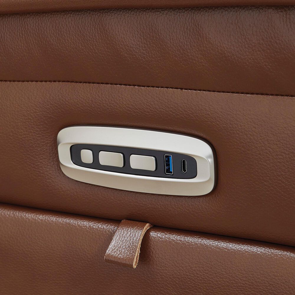 Ashley Healy Pier Power Reclining Sofa in Chocolate, , large