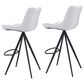 Zuo Modern Aki Bar Stool in White and Black (Set of 2), , large