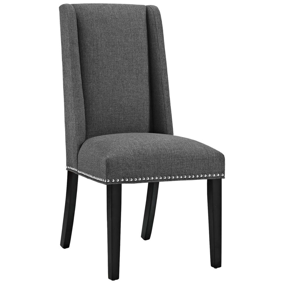 Modway Baron Fabric Dining Chair in Gray, , large