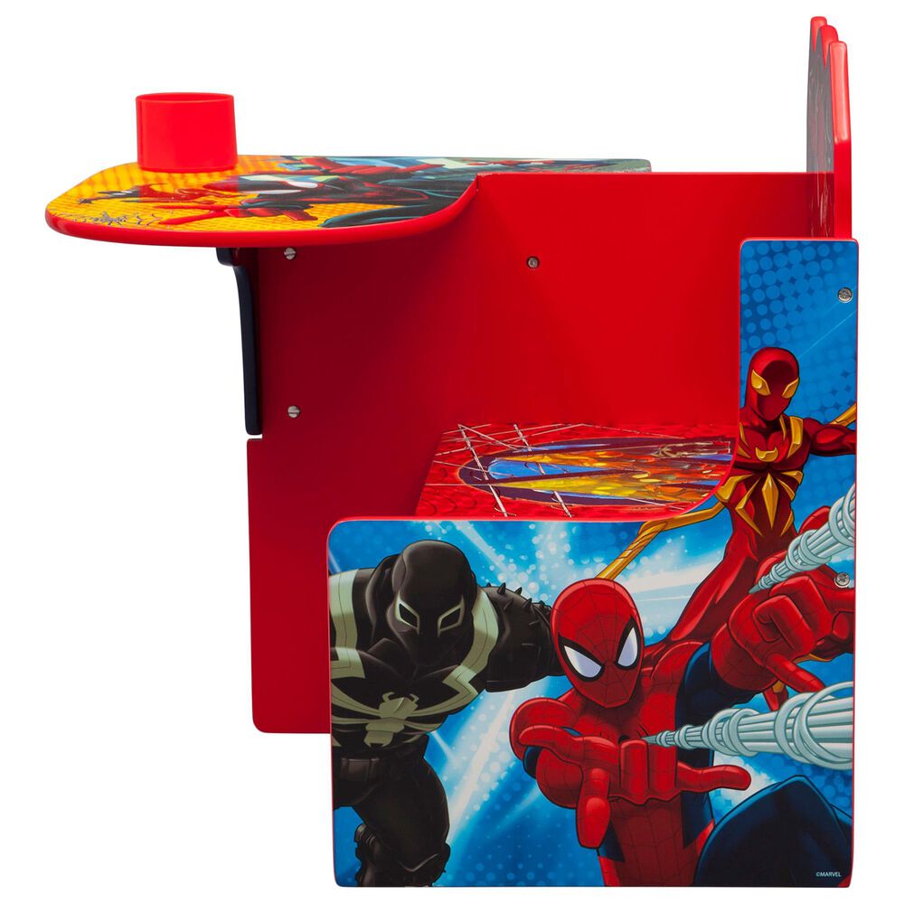 Delta SpiderMan Chair Desk with Storage Bin in Red NFM
