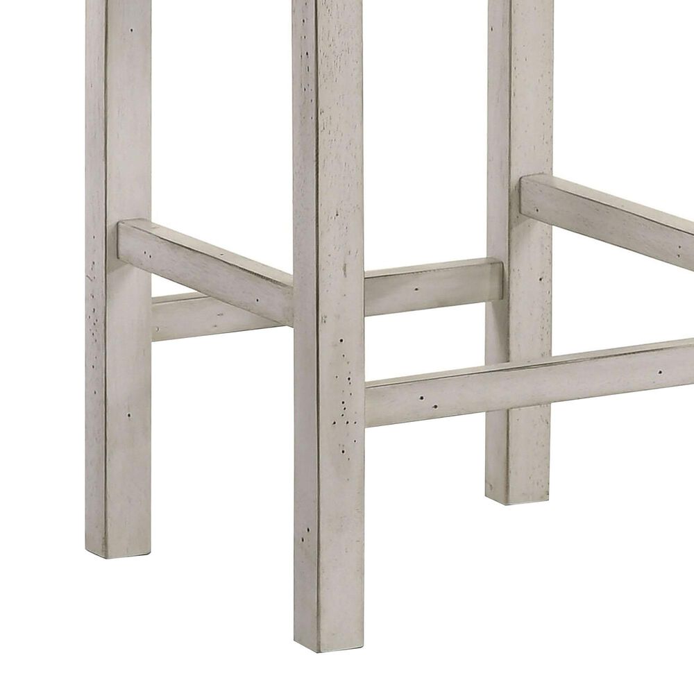 Furniture of America Tilton 26&quot; Counter Stool in Antique White &#40;Set of 2&#41;, , large