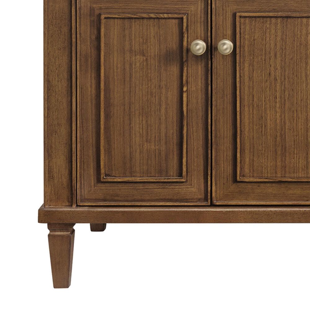 James Martin Vanities Lorelai 72"Double Vanity in Mid-Century Walnut with Single Hole 3 cm and White Zeus Quartz Top & Backsplash, , large
