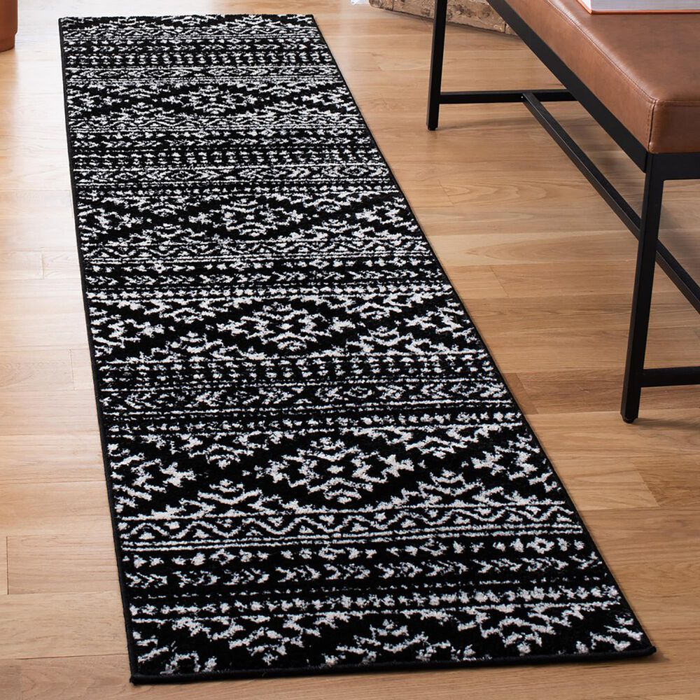 Safavieh Tulum TUL272 2&#39; x 9&#39; Black and Ivory Runner, , large