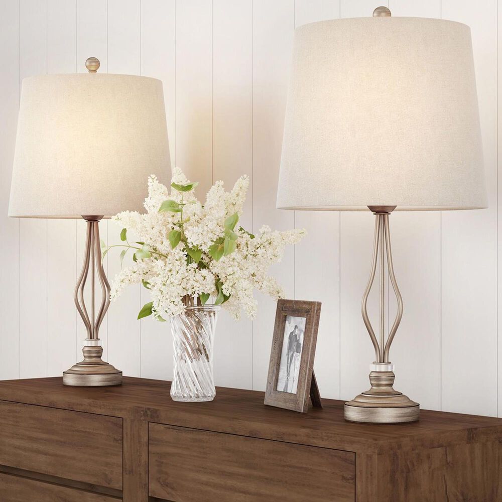 Timberlake Lavish Home Table Lamp in Distressed Gold (Set of 2), , large