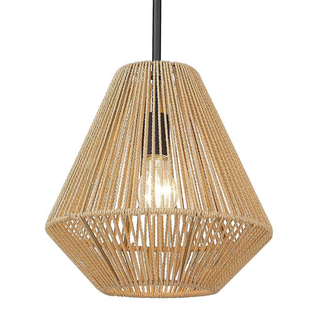 Golden Lighting Valentina Medium Pendant in Matte Black, , large